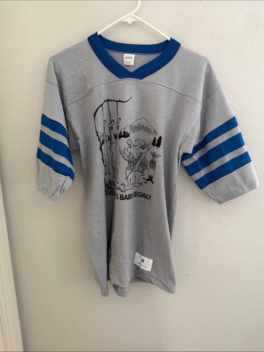 Vintage Made In USA Varsity style Tee Size M